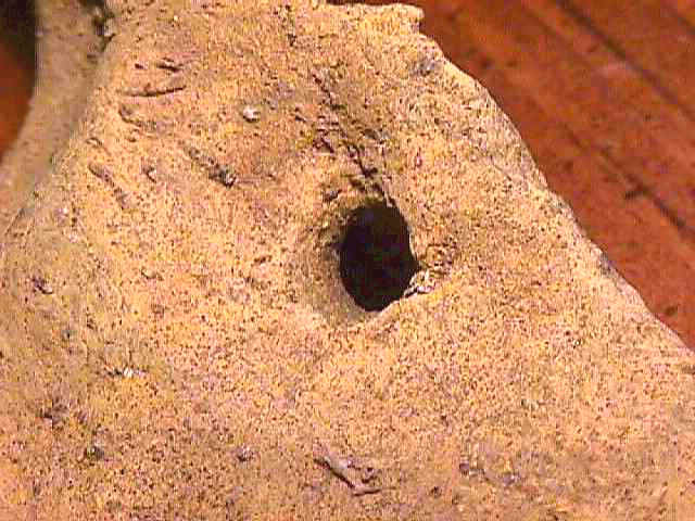 Drilled Hole in Bird Pendant - Artifact from Day's Knob Archaeological Site