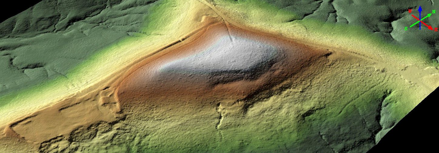 Aerial LiDAR View of Day's Knob and Redbud Earthwork (33GU218)
