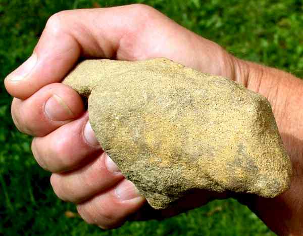 At Archaeological Site #33GU218, a Bird-Form Gouge, Digging Tool, Whatever