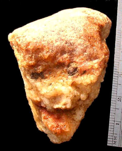 Carved Face in Quartzite - Terry Deal Find, North Carolina
