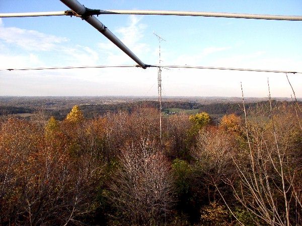 View from Day's Knob Archaeological Site (with K8AL antennas)