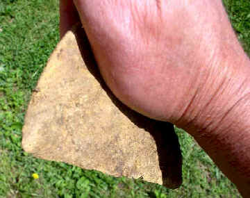 Limestone Scraper - Artifact from Day's Knob Archaeological Site