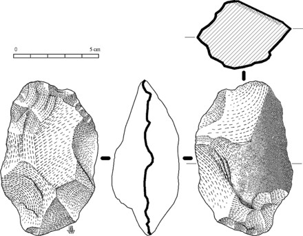 Sketch of Abbevillian Handaxe/Chopper