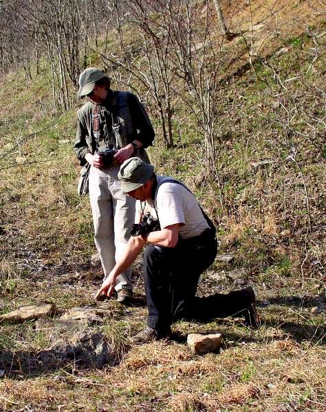 Dr. Arsen Faradzhev and Dr. James B. Harrod at the Day's Knob Site (33GU218)