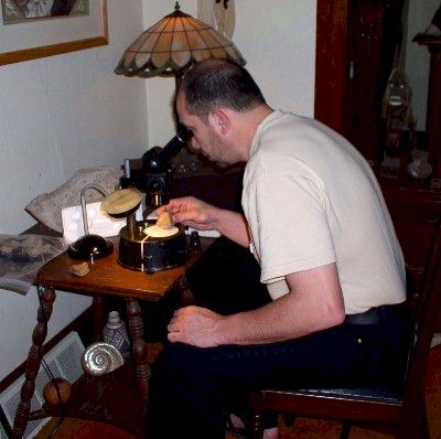 Dr. Arsen Faradzhev assessing artifacts from 33GU218