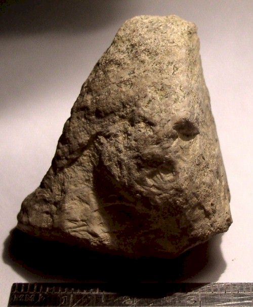 Human Face Figure in Limestone - Day's Knob Archaeological Site