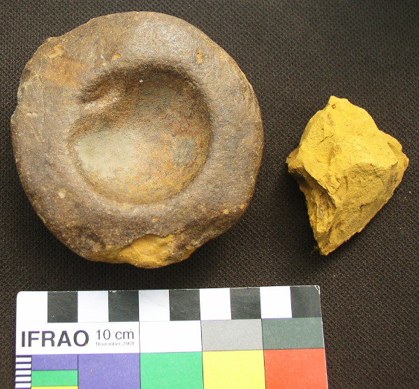 Fired Limonite Bowl or Lamp, Artifact From Gro Pampau, Northern Germany