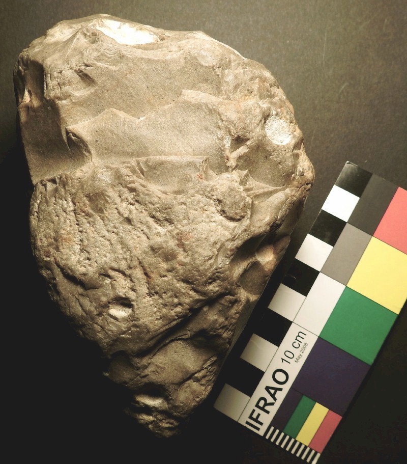 Bas Relief Figure on Handaxe Preform, Gro Pampau