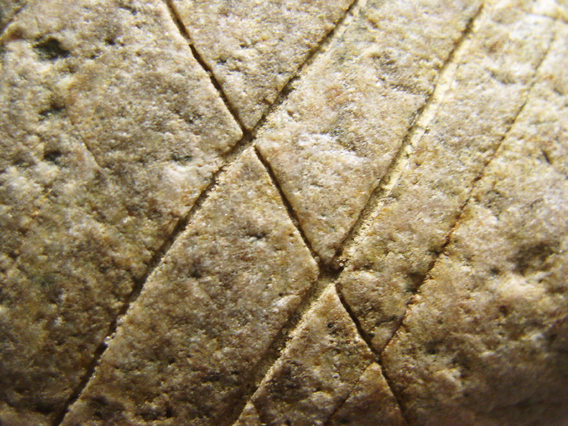 Crosshatch Engraving on Quartzite Cobble, Groß Pampau, Northern Germany